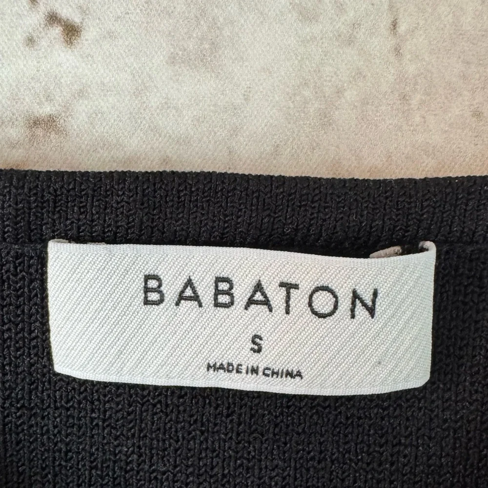 Babaton Ariztia Black Women's Small Bustier Tank Top Crop Nylon Elastane S Sm - Picture 7 of 10